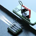 10,000mAh Power Bank with built-in cables 