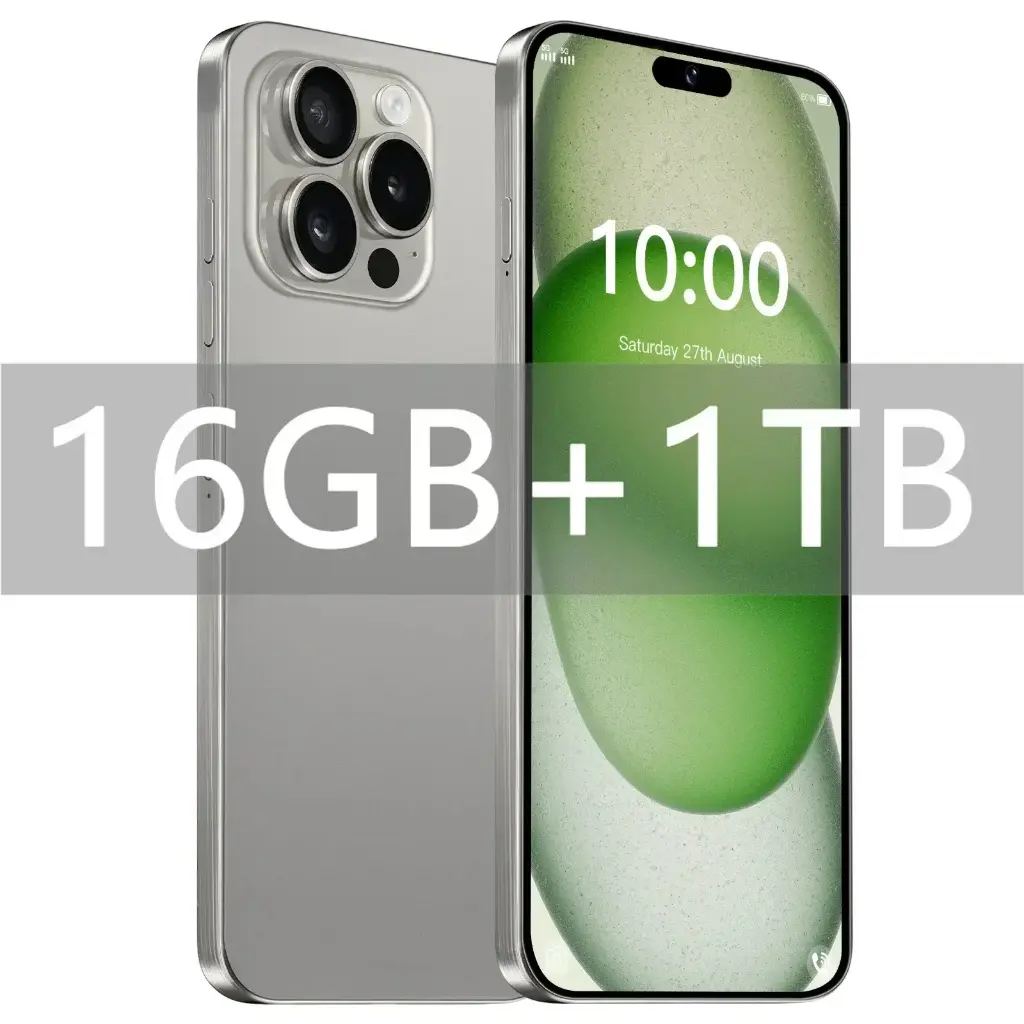 XS15 Pro 6.8" Full Screen Smartphone - 16GB RAM + 1TB Storage, 4G/5G, 6800mAh Battery