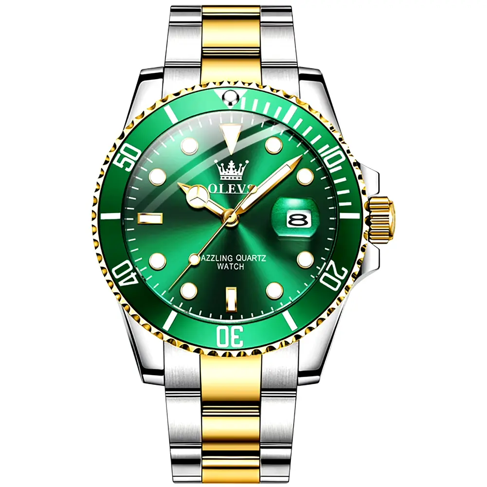 OLEVS 5885 Premium Waterproof Men's Sport Watch - Classic Stainless Steel Quartz