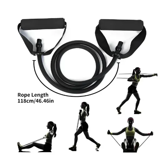 Resistance Bands with Handles – 5 Levels of Strength Training Exercise Bands for Men and Women