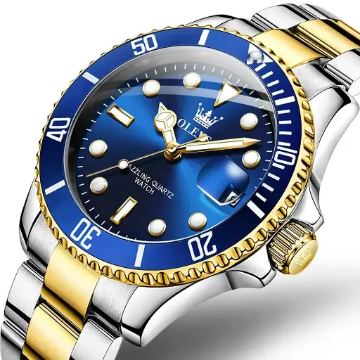 OLEVS 5885 Premium Waterproof Men's Sport Watch - Classic Stainless Steel Quartz