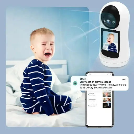 Baby Monitor with 5-Inch Screen, Two-Way Audio, and Night Vision